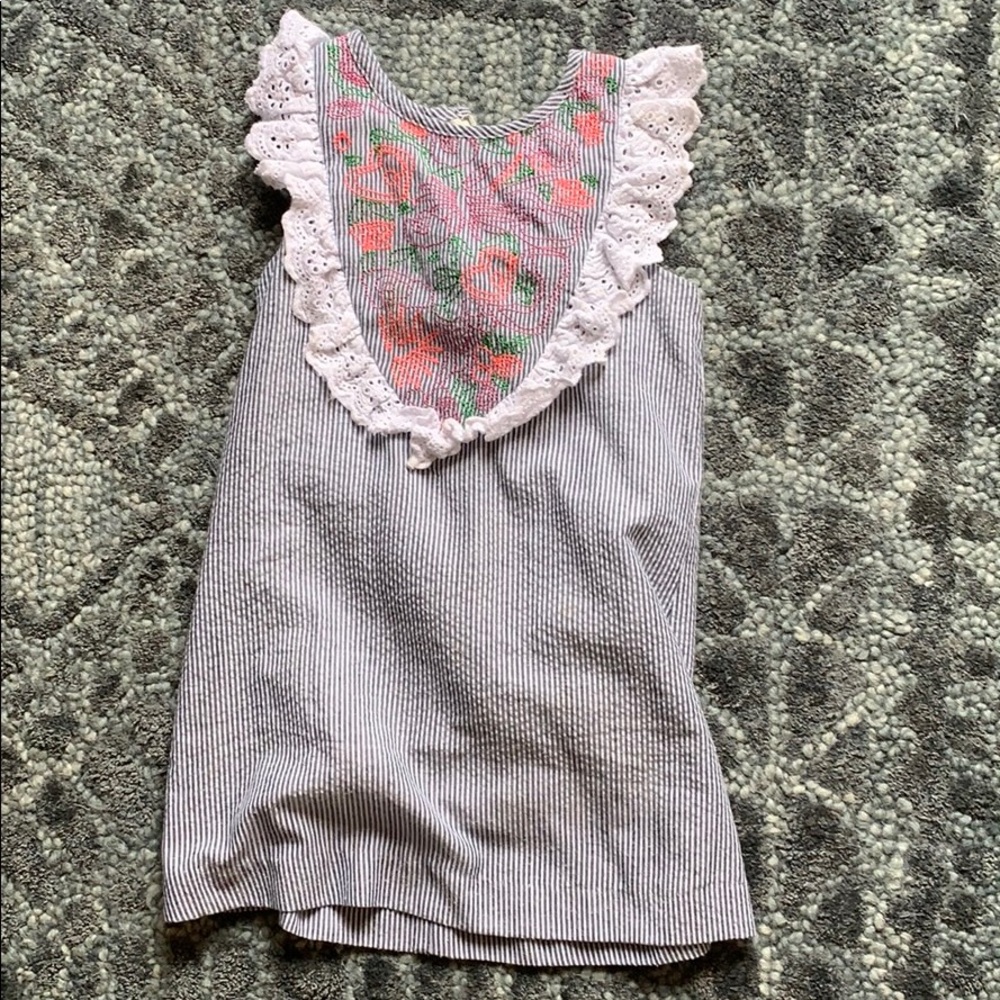 EGG dress with flower embroidery